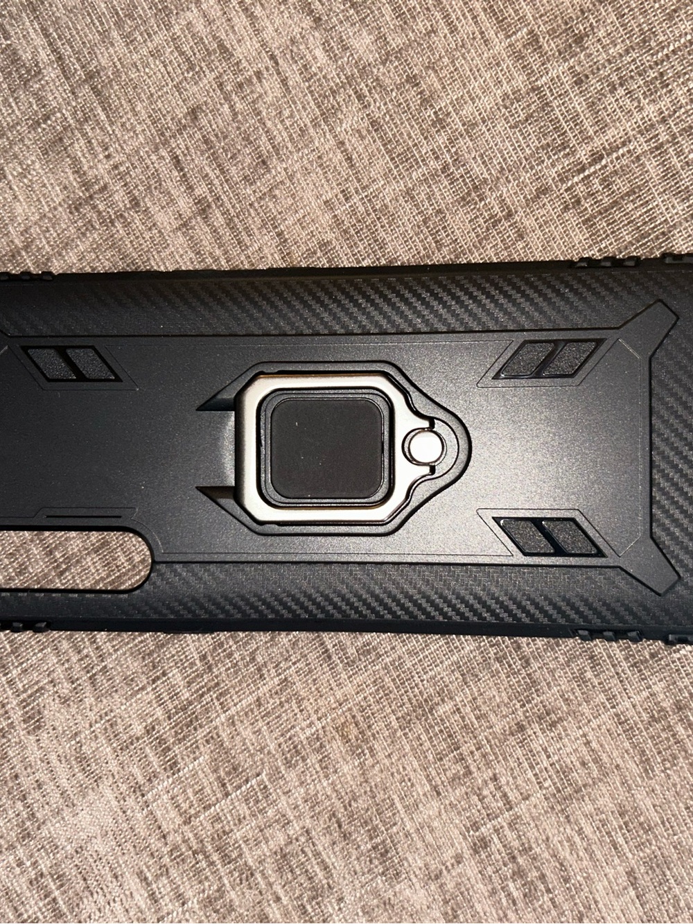 LG velvet 5G phone case Black Rugged Magnetic Ring Phone Case with Kickstand